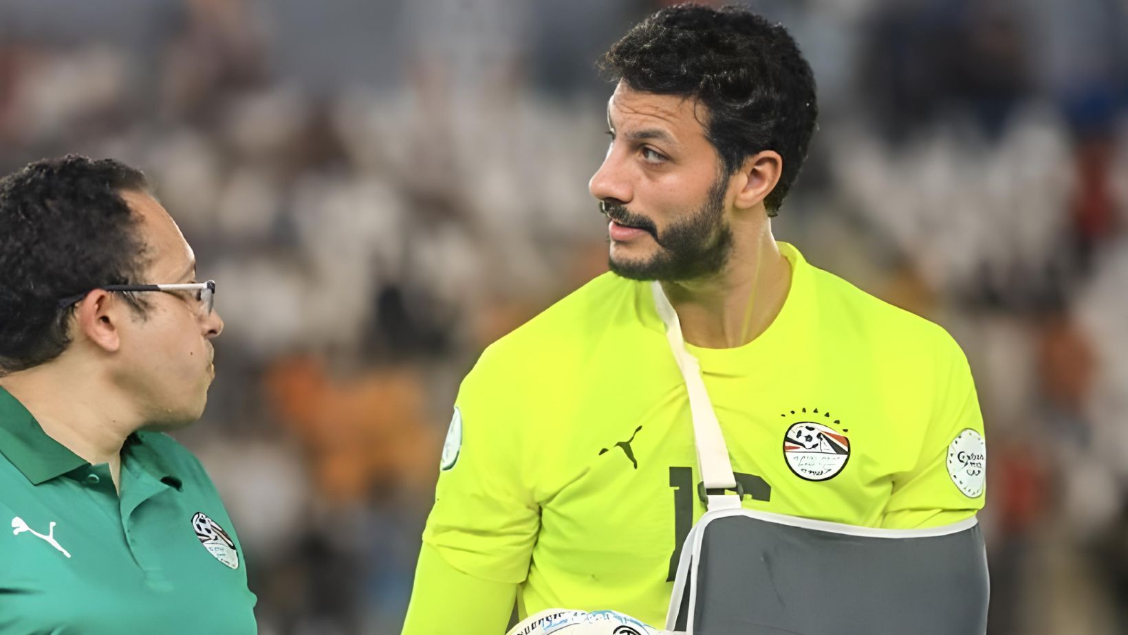 إصابة محمد الشناوي مع منتخب مصر في كأس أمم أفريقيا في يناير الماضي