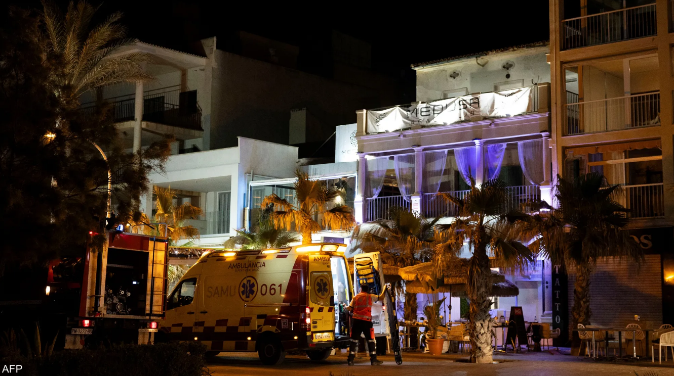 حادث انهيار مطعم في إسبانيا